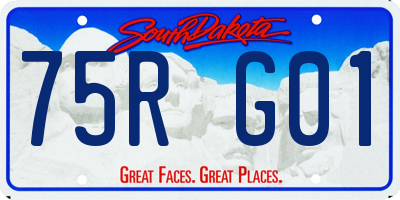 SD license plate 75RG01