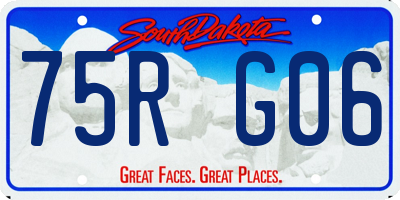 SD license plate 75RG06