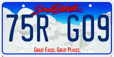 SD license plate 75RG09