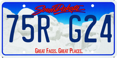 SD license plate 75RG24
