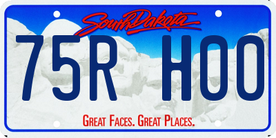 SD license plate 75RH00