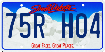 SD license plate 75RH04