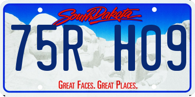 SD license plate 75RH09