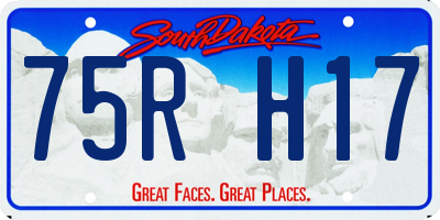 SD license plate 75RH17