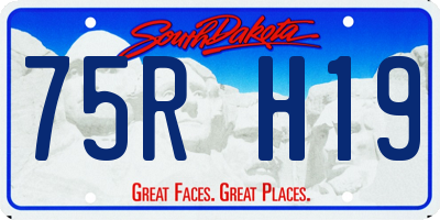 SD license plate 75RH19