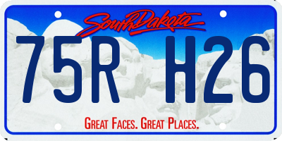 SD license plate 75RH26