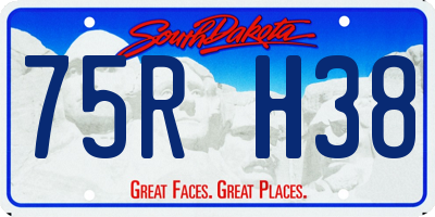SD license plate 75RH38