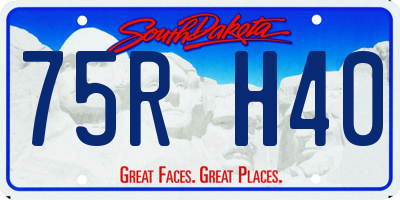 SD license plate 75RH40