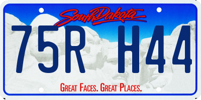 SD license plate 75RH44