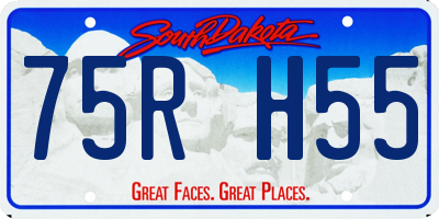 SD license plate 75RH55