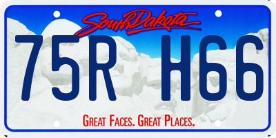 SD license plate 75RH66