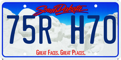 SD license plate 75RH70