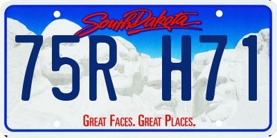 SD license plate 75RH71