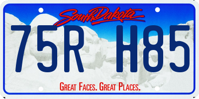 SD license plate 75RH85