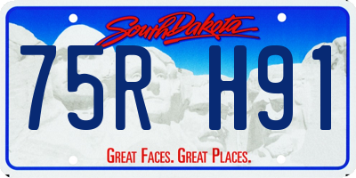 SD license plate 75RH91