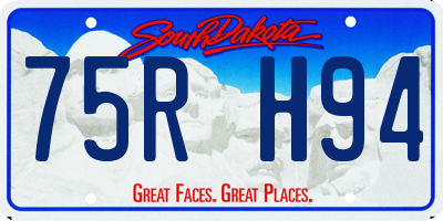 SD license plate 75RH94