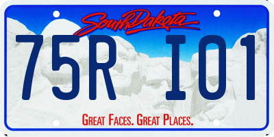 SD license plate 75RI01