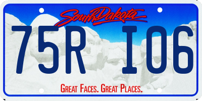 SD license plate 75RI06