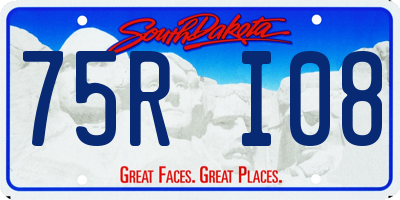 SD license plate 75RI08