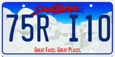 SD license plate 75RI10
