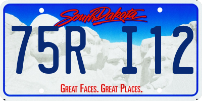 SD license plate 75RI12