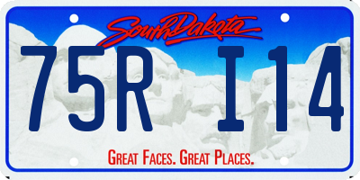 SD license plate 75RI14