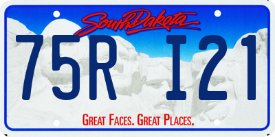 SD license plate 75RI21