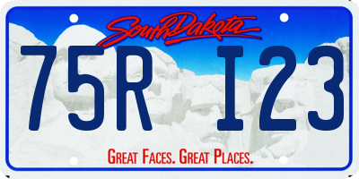 SD license plate 75RI23