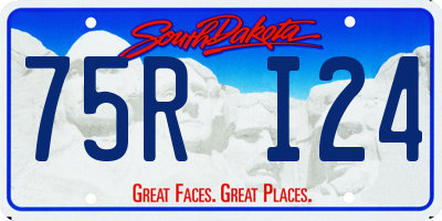 SD license plate 75RI24