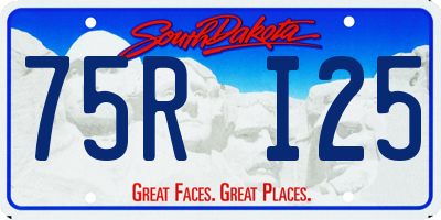 SD license plate 75RI25