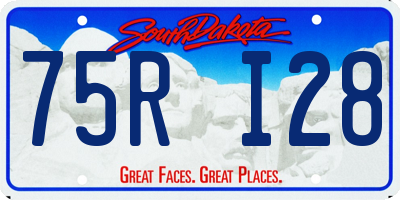 SD license plate 75RI28