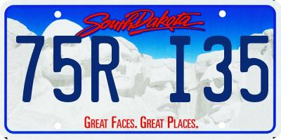 SD license plate 75RI35