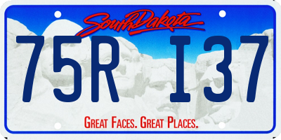 SD license plate 75RI37