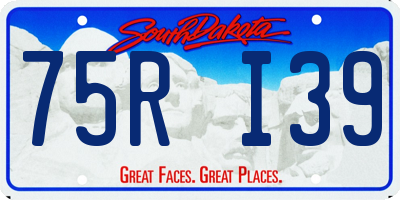 SD license plate 75RI39