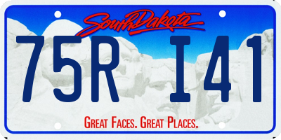 SD license plate 75RI41