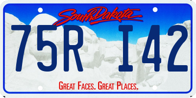 SD license plate 75RI42