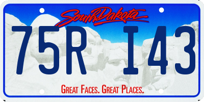 SD license plate 75RI43