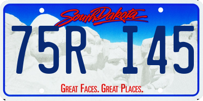 SD license plate 75RI45