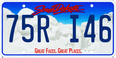 SD license plate 75RI46