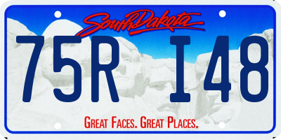 SD license plate 75RI48