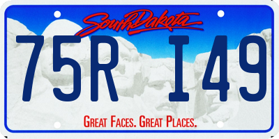 SD license plate 75RI49