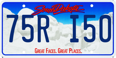 SD license plate 75RI50