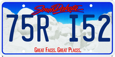 SD license plate 75RI52