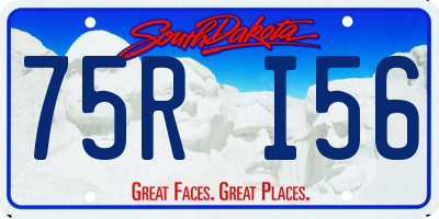SD license plate 75RI56