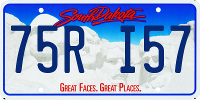 SD license plate 75RI57