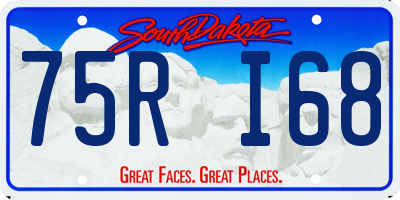 SD license plate 75RI68