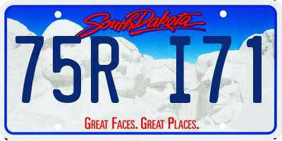 SD license plate 75RI71