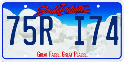 SD license plate 75RI74