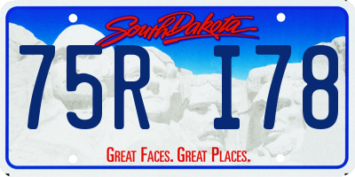 SD license plate 75RI78