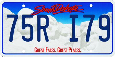 SD license plate 75RI79